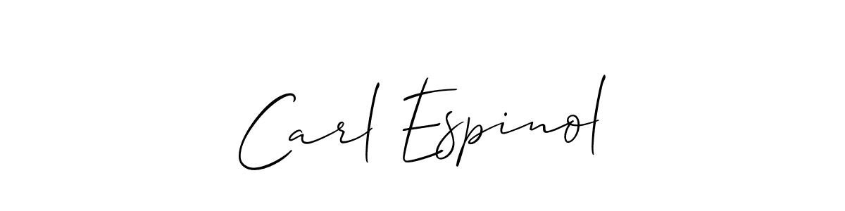 You should practise on your own different ways (Allison_Script) to write your name (Carl Espinol) in signature. don't let someone else do it for you. Carl Espinol signature style 2 images and pictures png