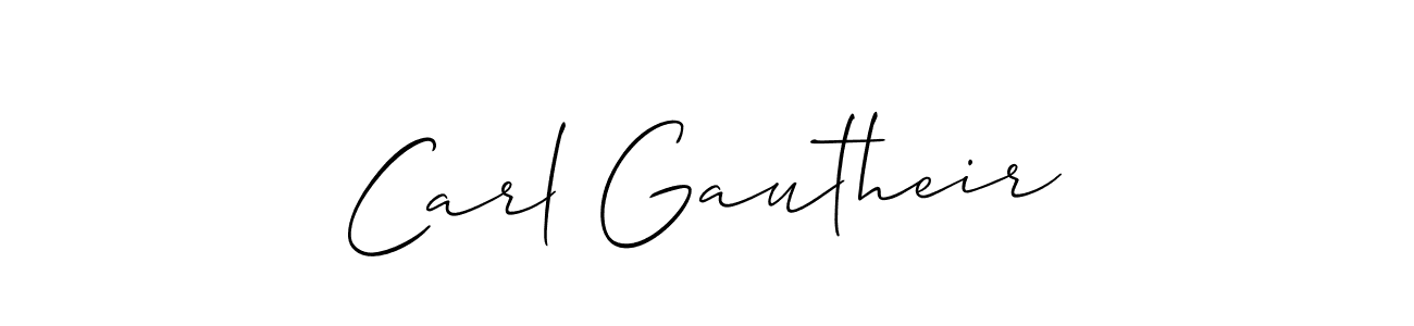 Design your own signature with our free online signature maker. With this signature software, you can create a handwritten (Allison_Script) signature for name Carl Gautheir. Carl Gautheir signature style 2 images and pictures png