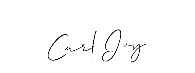 Create a beautiful signature design for name Carl Ivy. With this signature (Allison_Script) fonts, you can make a handwritten signature for free. Carl Ivy signature style 2 images and pictures png