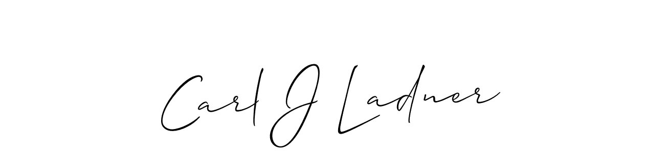 Allison_Script is a professional signature style that is perfect for those who want to add a touch of class to their signature. It is also a great choice for those who want to make their signature more unique. Get Carl J Ladner name to fancy signature for free. Carl J Ladner signature style 2 images and pictures png