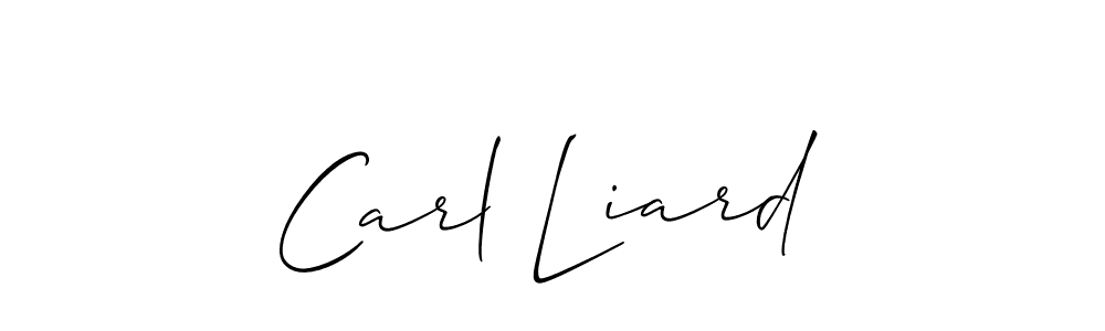 The best way (Allison_Script) to make a short signature is to pick only two or three words in your name. The name Carl Liard include a total of six letters. For converting this name. Carl Liard signature style 2 images and pictures png