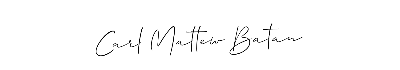 You should practise on your own different ways (Allison_Script) to write your name (Carl Mattew Batan) in signature. don't let someone else do it for you. Carl Mattew Batan signature style 2 images and pictures png