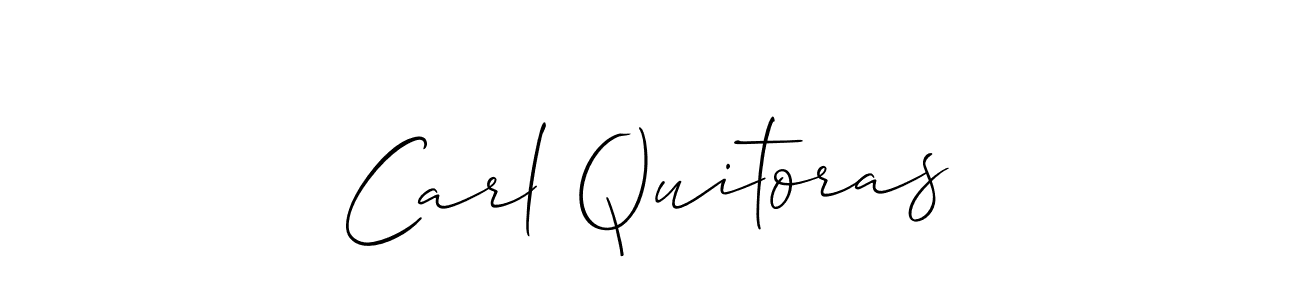 How to make Carl Quitoras name signature. Use Allison_Script style for creating short signs online. This is the latest handwritten sign. Carl Quitoras signature style 2 images and pictures png