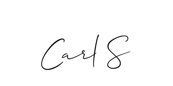 Allison_Script is a professional signature style that is perfect for those who want to add a touch of class to their signature. It is also a great choice for those who want to make their signature more unique. Get Carl S name to fancy signature for free. Carl S signature style 2 images and pictures png