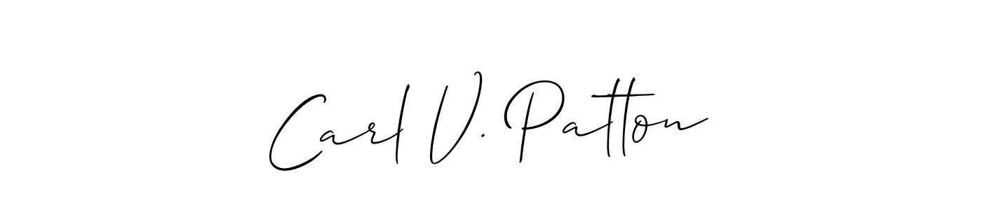 Carl V. Patton stylish signature style. Best Handwritten Sign (Allison_Script) for my name. Handwritten Signature Collection Ideas for my name Carl V. Patton. Carl V. Patton signature style 2 images and pictures png