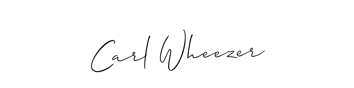 It looks lik you need a new signature style for name Carl Wheezer. Design unique handwritten (Allison_Script) signature with our free signature maker in just a few clicks. Carl Wheezer signature style 2 images and pictures png