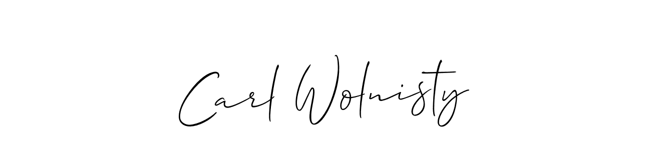 Make a beautiful signature design for name Carl Wolnisty. With this signature (Allison_Script) style, you can create a handwritten signature for free. Carl Wolnisty signature style 2 images and pictures png