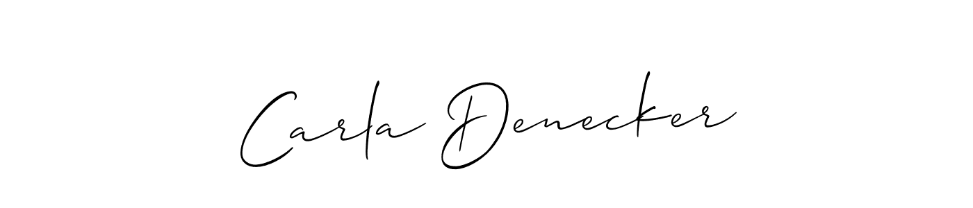 You should practise on your own different ways (Allison_Script) to write your name (Carla Denecker) in signature. don't let someone else do it for you. Carla Denecker signature style 2 images and pictures png