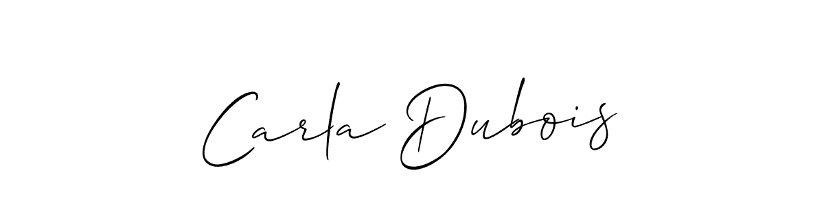 It looks lik you need a new signature style for name Carla Dubois. Design unique handwritten (Allison_Script) signature with our free signature maker in just a few clicks. Carla Dubois signature style 2 images and pictures png