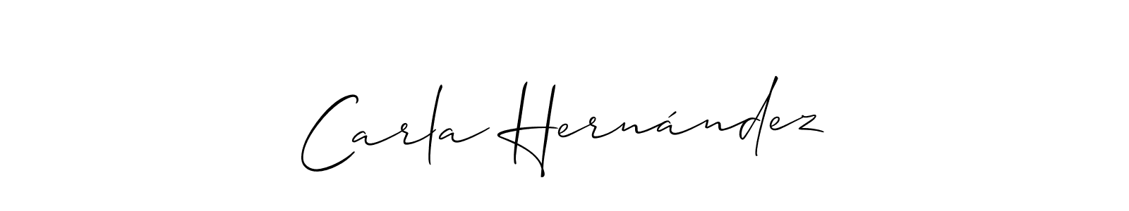 The best way (Allison_Script) to make a short signature is to pick only two or three words in your name. The name Carla Hernández include a total of six letters. For converting this name. Carla Hernández signature style 2 images and pictures png