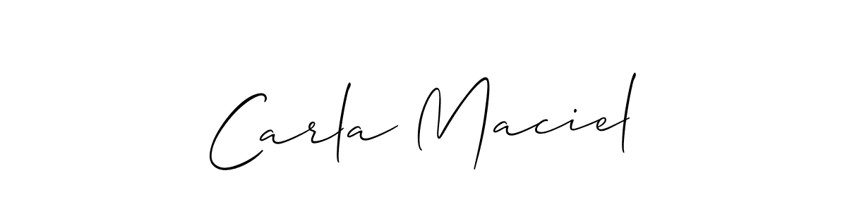 Carla Maciel stylish signature style. Best Handwritten Sign (Allison_Script) for my name. Handwritten Signature Collection Ideas for my name Carla Maciel. Carla Maciel signature style 2 images and pictures png