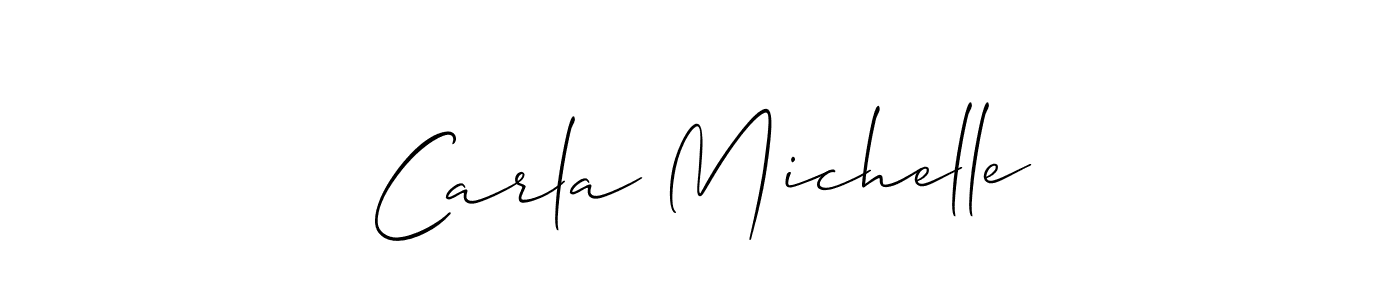 Carla Michelle stylish signature style. Best Handwritten Sign (Allison_Script) for my name. Handwritten Signature Collection Ideas for my name Carla Michelle. Carla Michelle signature style 2 images and pictures png