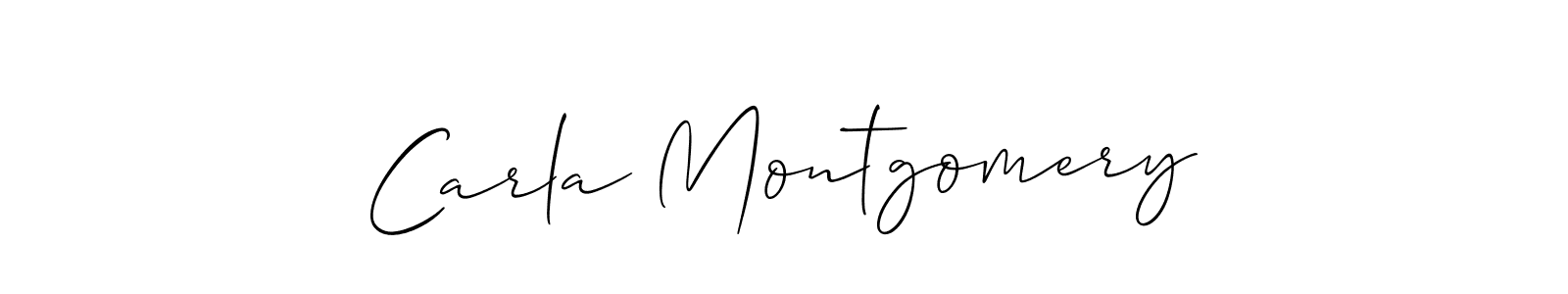 Make a short Carla Montgomery signature style. Manage your documents anywhere anytime using Allison_Script. Create and add eSignatures, submit forms, share and send files easily. Carla Montgomery signature style 2 images and pictures png