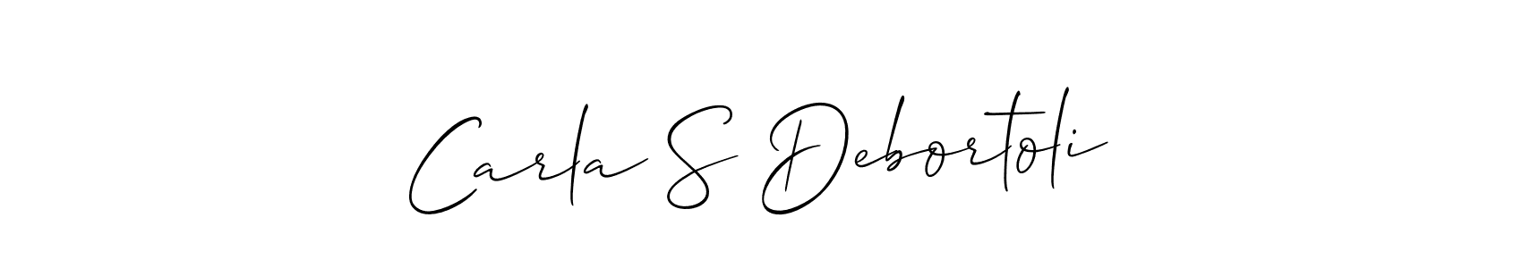 Design your own signature with our free online signature maker. With this signature software, you can create a handwritten (Allison_Script) signature for name Carla S Debortoli. Carla S Debortoli signature style 2 images and pictures png