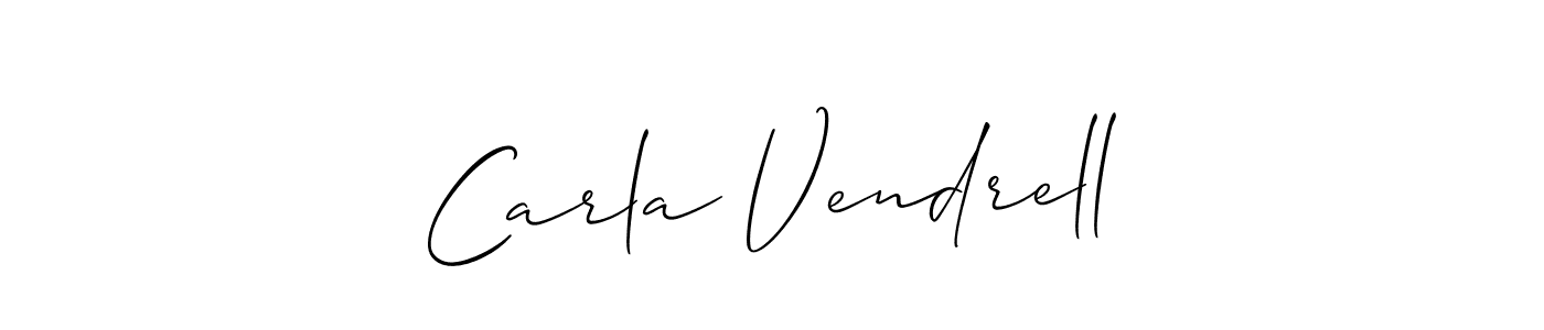 Also we have Carla Vendrell name is the best signature style. Create professional handwritten signature collection using Allison_Script autograph style. Carla Vendrell signature style 2 images and pictures png
