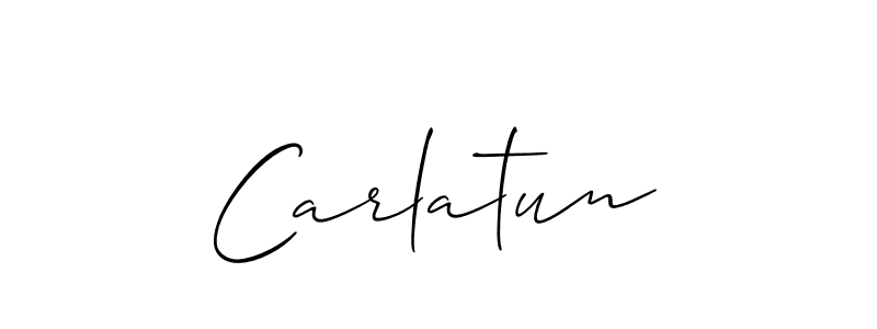 Carlatun stylish signature style. Best Handwritten Sign (Allison_Script) for my name. Handwritten Signature Collection Ideas for my name Carlatun. Carlatun signature style 2 images and pictures png