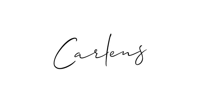 Make a beautiful signature design for name Carlens. With this signature (Allison_Script) style, you can create a handwritten signature for free. Carlens signature style 2 images and pictures png