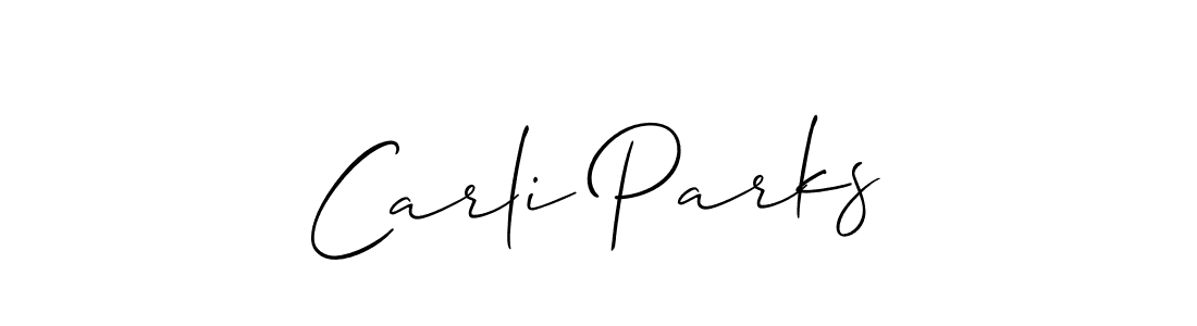 Make a short Carli Parks signature style. Manage your documents anywhere anytime using Allison_Script. Create and add eSignatures, submit forms, share and send files easily. Carli Parks signature style 2 images and pictures png