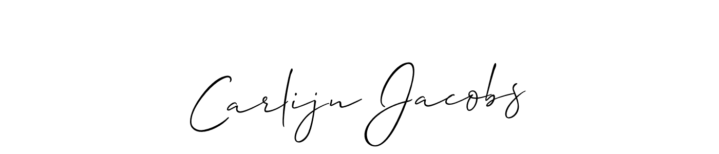 How to make Carlijn Jacobs signature? Allison_Script is a professional autograph style. Create handwritten signature for Carlijn Jacobs name. Carlijn Jacobs signature style 2 images and pictures png