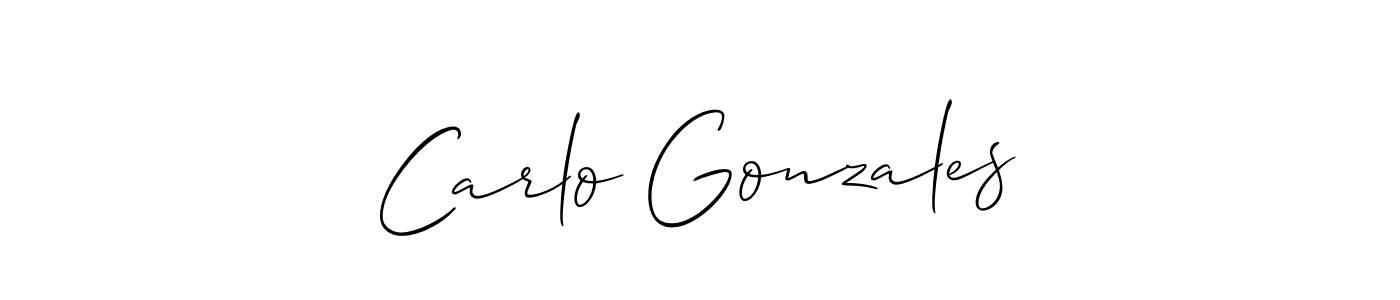 Make a beautiful signature design for name Carlo Gonzales. With this signature (Allison_Script) style, you can create a handwritten signature for free. Carlo Gonzales signature style 2 images and pictures png