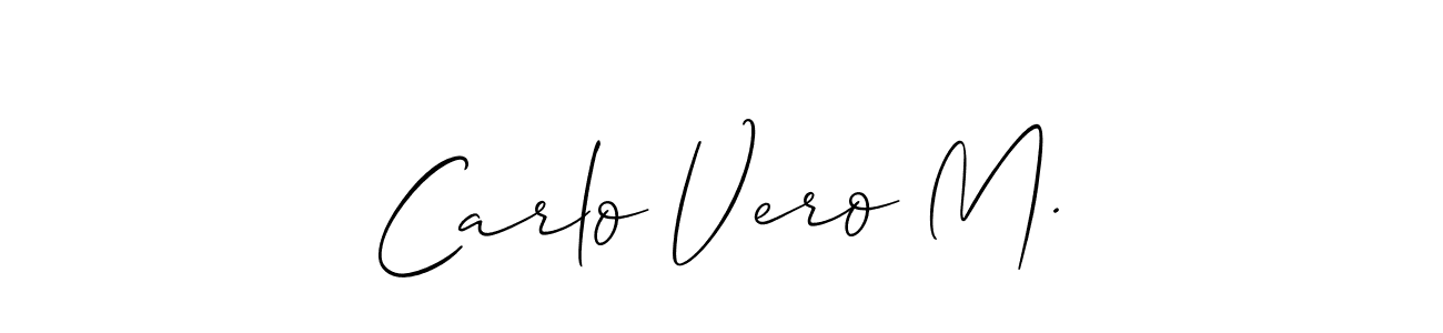 How to Draw Carlo Vero M. signature style? Allison_Script is a latest design signature styles for name Carlo Vero M.. Carlo Vero M. signature style 2 images and pictures png