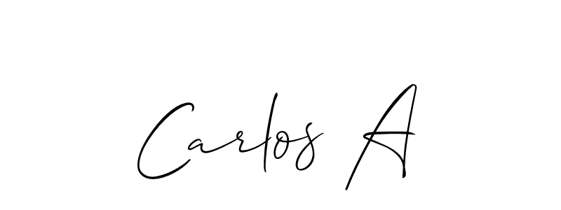 Carlos A stylish signature style. Best Handwritten Sign (Allison_Script) for my name. Handwritten Signature Collection Ideas for my name Carlos A. Carlos A signature style 2 images and pictures png