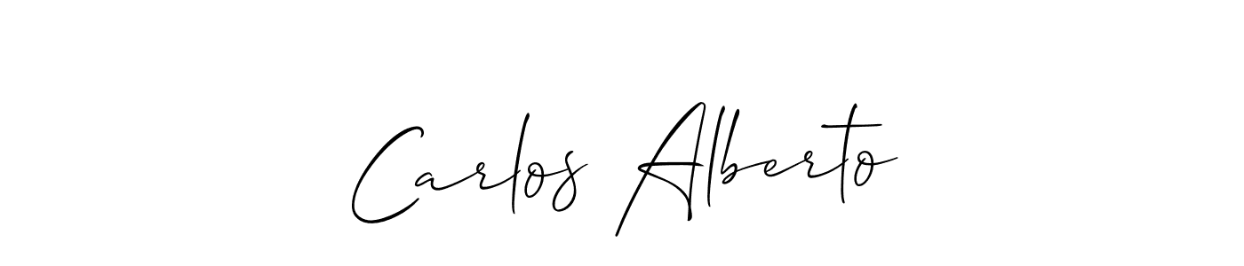 How to make Carlos Alberto signature? Allison_Script is a professional autograph style. Create handwritten signature for Carlos Alberto name. Carlos Alberto signature style 2 images and pictures png