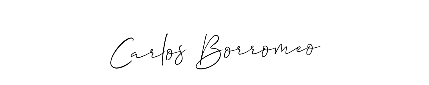 The best way (Allison_Script) to make a short signature is to pick only two or three words in your name. The name Carlos Borromeo include a total of six letters. For converting this name. Carlos Borromeo signature style 2 images and pictures png