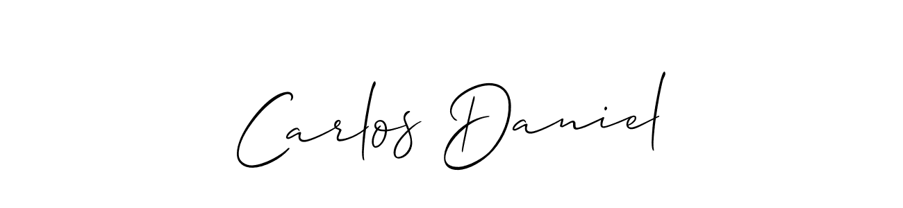 if you are searching for the best signature style for your name Carlos Daniel. so please give up your signature search. here we have designed multiple signature styles  using Allison_Script. Carlos Daniel signature style 2 images and pictures png