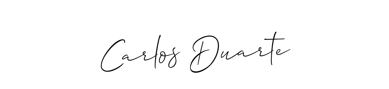 It looks lik you need a new signature style for name Carlos Duarte. Design unique handwritten (Allison_Script) signature with our free signature maker in just a few clicks. Carlos Duarte signature style 2 images and pictures png