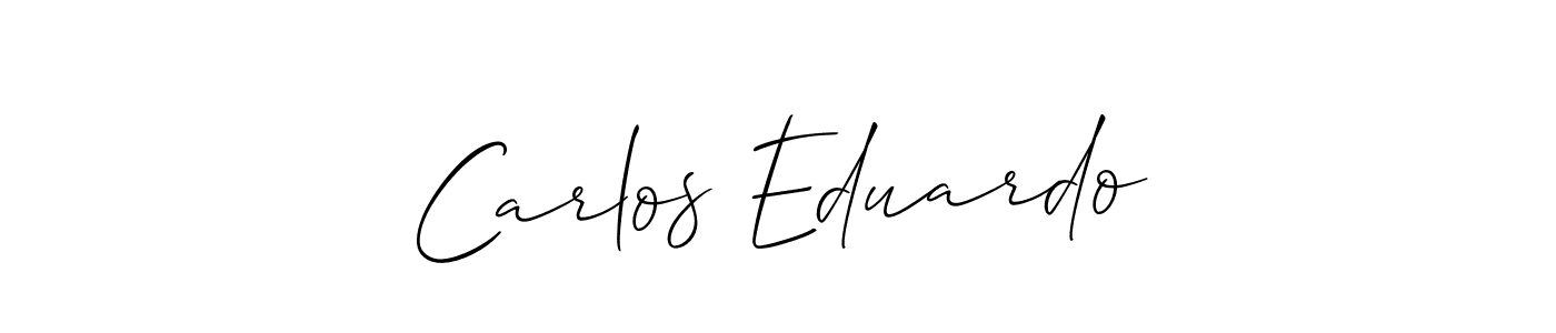 How to make Carlos Eduardo signature? Allison_Script is a professional autograph style. Create handwritten signature for Carlos Eduardo name. Carlos Eduardo signature style 2 images and pictures png