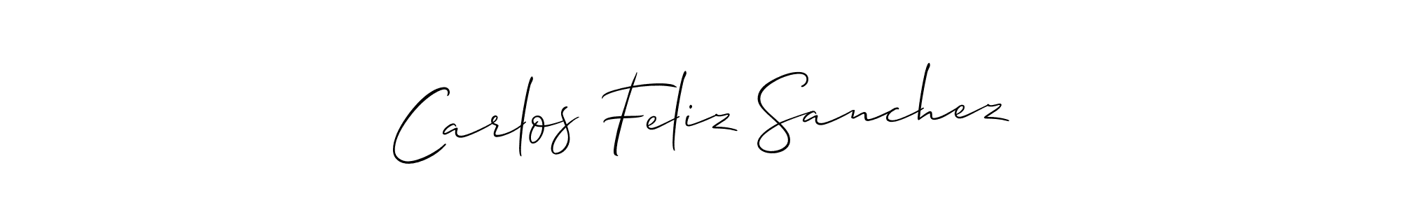 Use a signature maker to create a handwritten signature online. With this signature software, you can design (Allison_Script) your own signature for name Carlos Feliz Sanchez. Carlos Feliz Sanchez signature style 2 images and pictures png