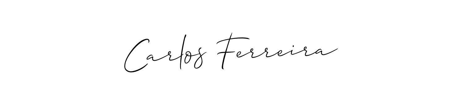 You should practise on your own different ways (Allison_Script) to write your name (Carlos Ferreira) in signature. don't let someone else do it for you. Carlos Ferreira signature style 2 images and pictures png