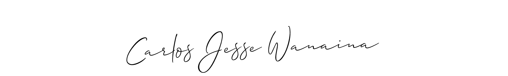 How to make Carlos Jesse Wanaina name signature. Use Allison_Script style for creating short signs online. This is the latest handwritten sign. Carlos Jesse Wanaina signature style 2 images and pictures png