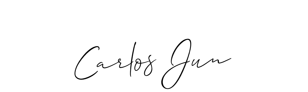 How to make Carlos Jun signature? Allison_Script is a professional autograph style. Create handwritten signature for Carlos Jun name. Carlos Jun signature style 2 images and pictures png