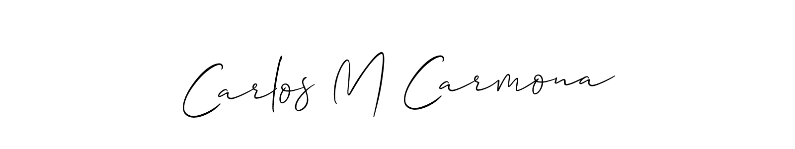 Design your own signature with our free online signature maker. With this signature software, you can create a handwritten (Allison_Script) signature for name Carlos M Carmona. Carlos M Carmona signature style 2 images and pictures png