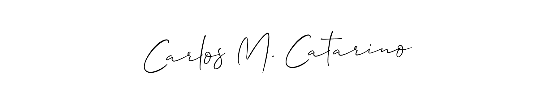 if you are searching for the best signature style for your name Carlos M. Catarino. so please give up your signature search. here we have designed multiple signature styles  using Allison_Script. Carlos M. Catarino signature style 2 images and pictures png