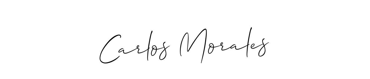 How to make Carlos Morales name signature. Use Allison_Script style for creating short signs online. This is the latest handwritten sign. Carlos Morales signature style 2 images and pictures png