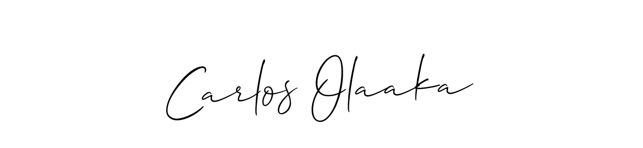 Create a beautiful signature design for name Carlos Olaaka. With this signature (Allison_Script) fonts, you can make a handwritten signature for free. Carlos Olaaka signature style 2 images and pictures png