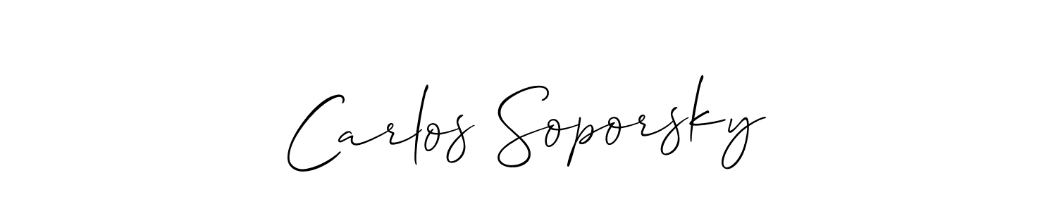 Carlos Soporsky stylish signature style. Best Handwritten Sign (Allison_Script) for my name. Handwritten Signature Collection Ideas for my name Carlos Soporsky. Carlos Soporsky signature style 2 images and pictures png