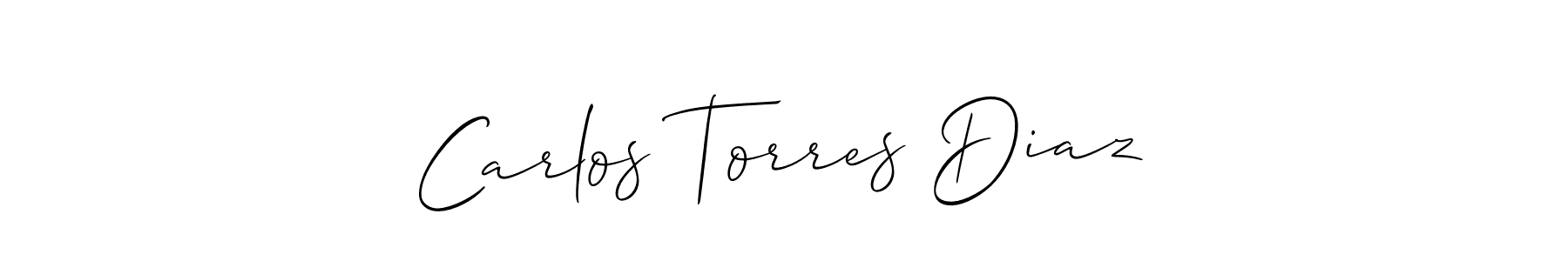 How to make Carlos Torres Diaz signature? Allison_Script is a professional autograph style. Create handwritten signature for Carlos Torres Diaz name. Carlos Torres Diaz signature style 2 images and pictures png