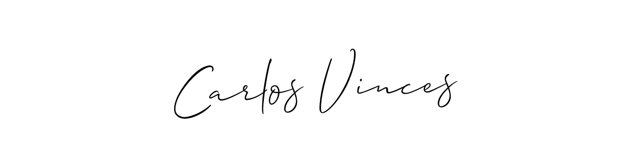 Allison_Script is a professional signature style that is perfect for those who want to add a touch of class to their signature. It is also a great choice for those who want to make their signature more unique. Get Carlos Vinces name to fancy signature for free. Carlos Vinces signature style 2 images and pictures png