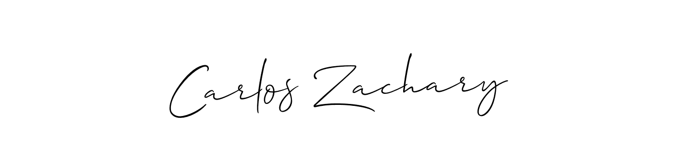 Carlos Zachary stylish signature style. Best Handwritten Sign (Allison_Script) for my name. Handwritten Signature Collection Ideas for my name Carlos Zachary. Carlos Zachary signature style 2 images and pictures png