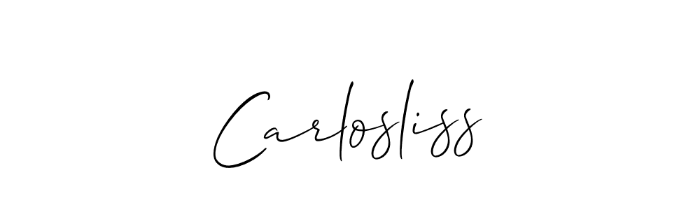 Design your own signature with our free online signature maker. With this signature software, you can create a handwritten (Allison_Script) signature for name Carlosliss. Carlosliss signature style 2 images and pictures png