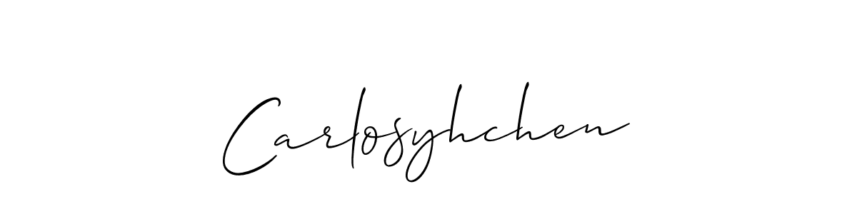 Create a beautiful signature design for name Carlosyhchen. With this signature (Allison_Script) fonts, you can make a handwritten signature for free. Carlosyhchen signature style 2 images and pictures png