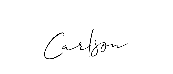 Design your own signature with our free online signature maker. With this signature software, you can create a handwritten (Allison_Script) signature for name Carlson. Carlson signature style 2 images and pictures png