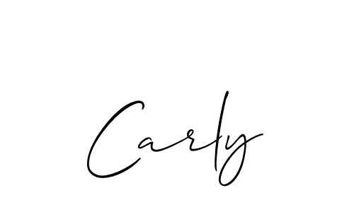 How to make Carly signature? Allison_Script is a professional autograph style. Create handwritten signature for Carly name. Carly signature style 2 images and pictures png