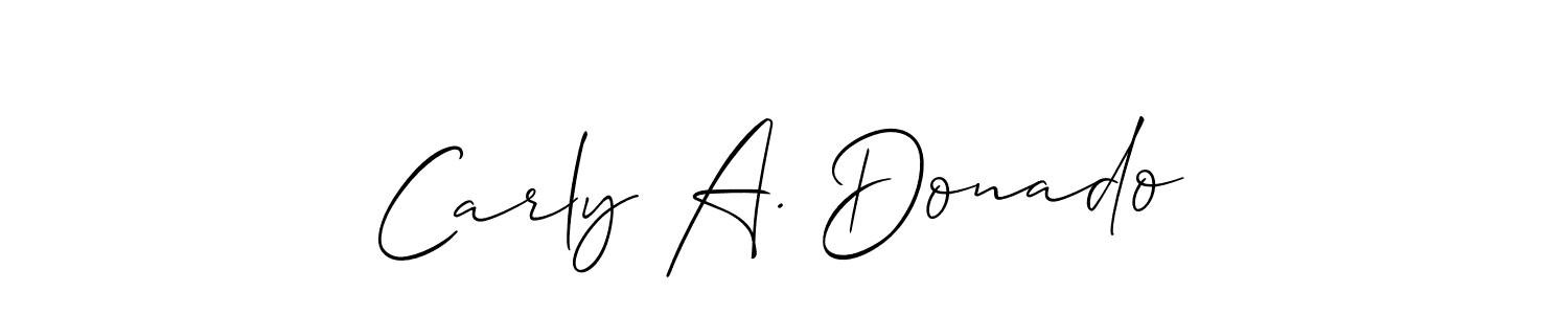 if you are searching for the best signature style for your name Carly A. Donado. so please give up your signature search. here we have designed multiple signature styles  using Allison_Script. Carly A. Donado signature style 2 images and pictures png