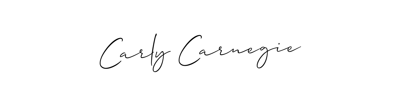 Make a beautiful signature design for name Carly Carnegie. With this signature (Allison_Script) style, you can create a handwritten signature for free. Carly Carnegie signature style 2 images and pictures png