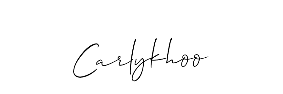 It looks lik you need a new signature style for name Carlykhoo. Design unique handwritten (Allison_Script) signature with our free signature maker in just a few clicks. Carlykhoo signature style 2 images and pictures png